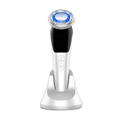 Portable EMS Facial Massager Microcurrent Face Lift Skin Tightening Rejuvenation Warm Cold Face Beauty Device Home Skin Care WHITE