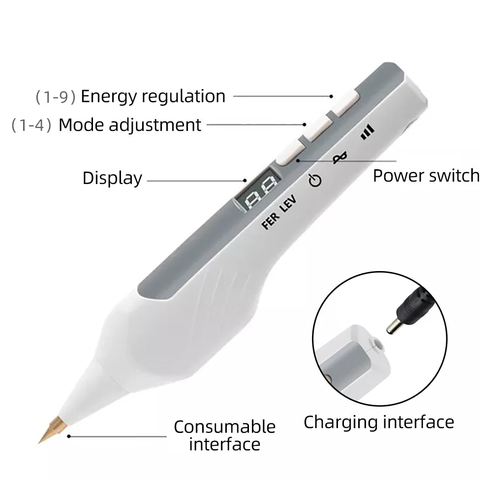9 Level Plasma Laser Wart Removal Pen Tattoo Removal Instrument Carbonization Pen Facial Freckle Wart Removal Beauty Skin Care