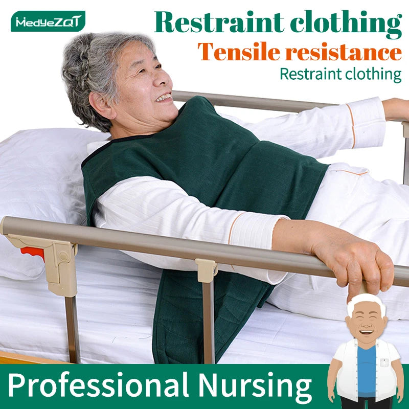 Anti-fall restraint vest for Alzheimer's patients, limiting patients from falling from the bed wheelchair, agitation, fall injur Large