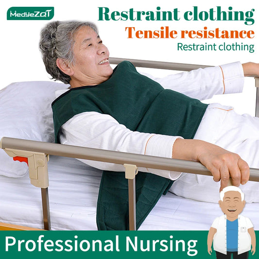 Anti-fall restraint vest for Alzheimer's patients, limiting patients from falling from the bed wheelchair, agitation, fall injur Large