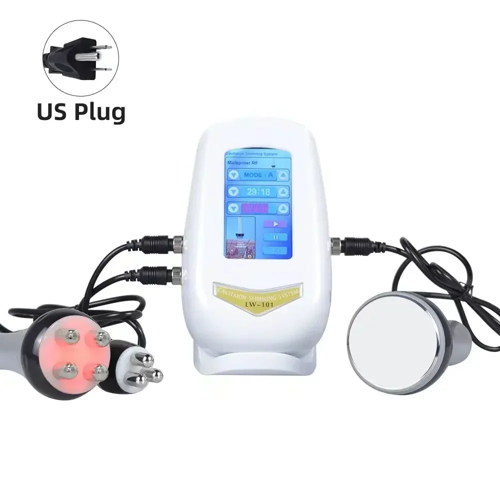 3 in 1 Multi-Pole Vacuum Cavitation 40KHz Ultrasonic Slimmer Weight Loss Cellulite Reduction Shaping Slimming Firming Massage