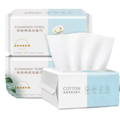 1/2/3 Pack Thickened Disposable Face Towel, Pearl Cotton, Wet And Dry, Travel, Cleansing, Makeup Remover, Extractor Face Towel 100pcs