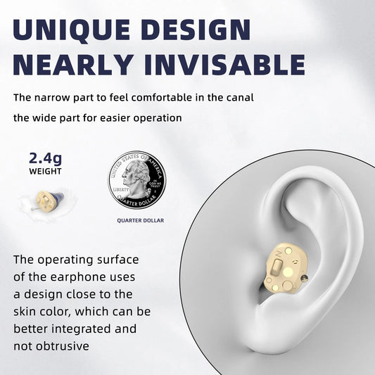 ITE Elderly Hearing Aid Rechargeable ITE Deaf The Listening Device Invisible Sound Amplifier Hearing Aids Headphones