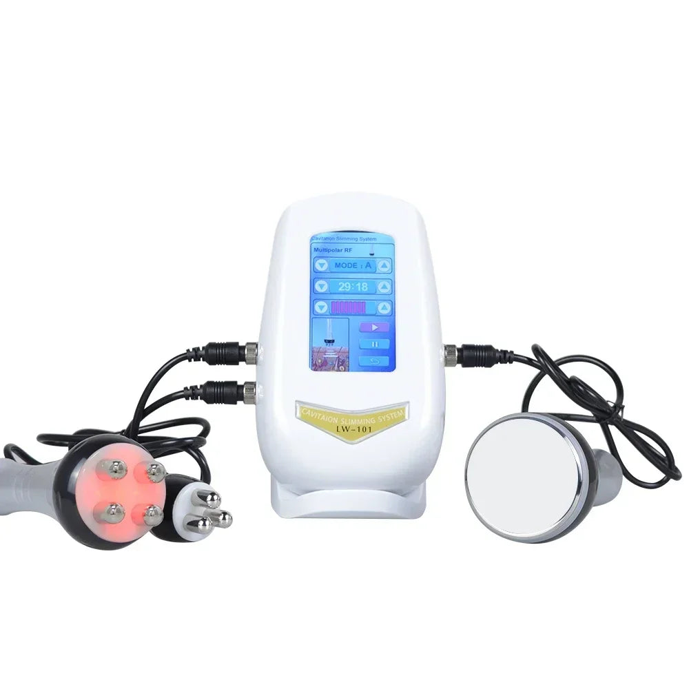 3 in 1 Multi-Pole Vacuum Cavitation 40KHz Ultrasonic Slimmer Weight Loss Cellulite Reduction Shaping Slimming Firming Massage