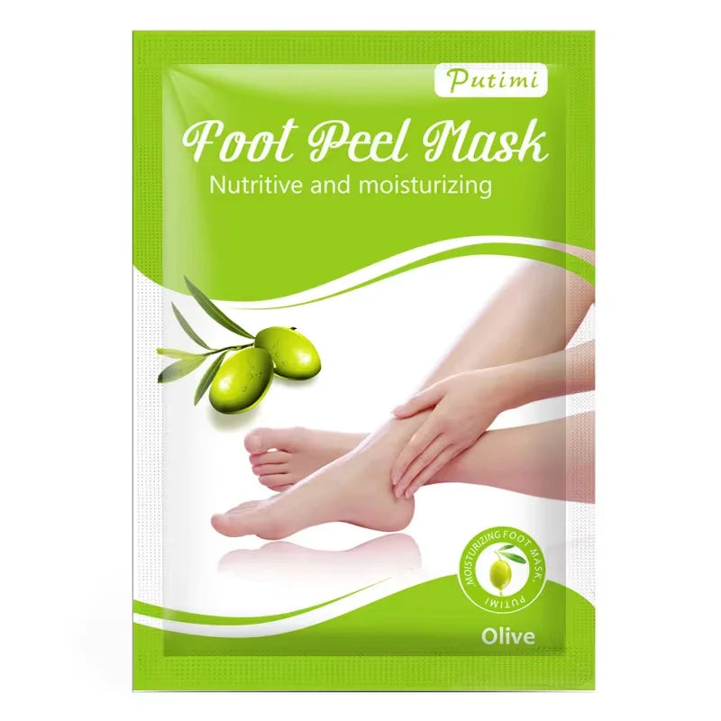 1 Pag = 1 Pair Honey Foot Mask For Remove Dead Skin Calluses Exfoliating Foot Mask Feet Cream Whitening Foot Spa Skin Care Tool B olive