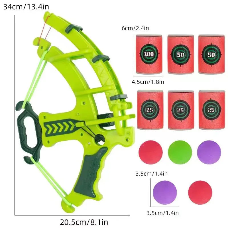 Catapult Toys Bow and Arrow Children's Parent-child Indoor and Outdoor Shooting Toys Target Children's Shooting Toys Green a set CHINA