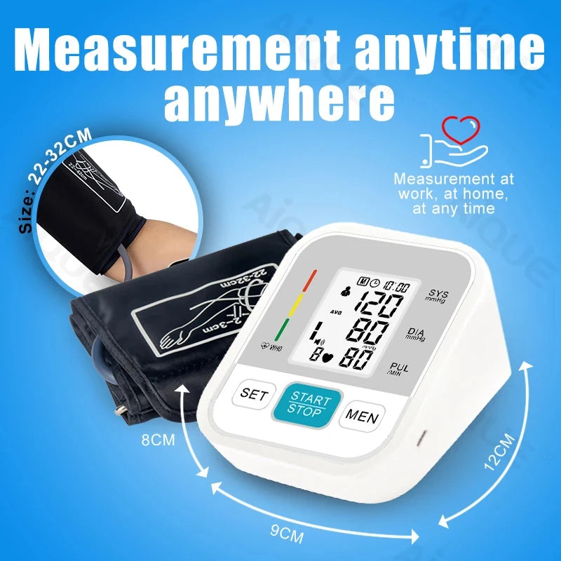Medical Arm Blood Pressure Monitor 2 Users BP Automatic Professional Portable Tonometer Digital Tensiometer Heart Rate