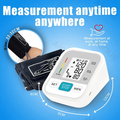 Medical Arm Blood Pressure Monitor 2 Users BP Automatic Professional Portable Tonometer Digital Tensiometer Heart Rate