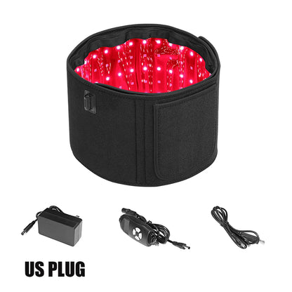 Red ＆Infrared Light Therapy Belt 850nm 660nm LED Beauty Devices fo Wrap Burn Fat Face Wrap Slimming Waist Heat Pad Full Body BLACK-US