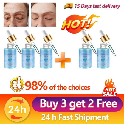 Copper Peptide Anti-Aging Serum Anti-Wrinkle Improve Smoothing Repair Instant Wrinkle Fade Fine Lines Korean Skincare Cosmetics 5PCS