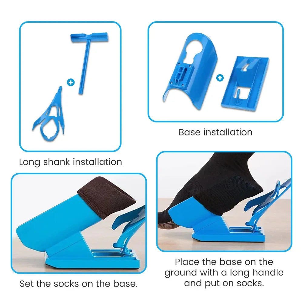 1/2PCS Aid Kit Sock Slider Easy on And Off Pulling Assist Device Sock Helper Putting on Socks Brace Aid Elderly Disabled Support