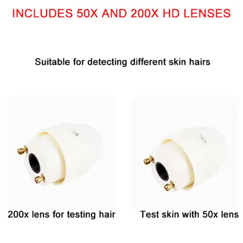 A52Q-Skin Analyzer Analyser For Diagnosis Skin Care Tools With 2 Lens Rechargeable US Plug