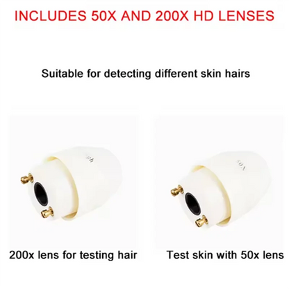 A52Q-Skin Analyzer Analyser For Diagnosis Skin Care Tools With 2 Lens Rechargeable US Plug