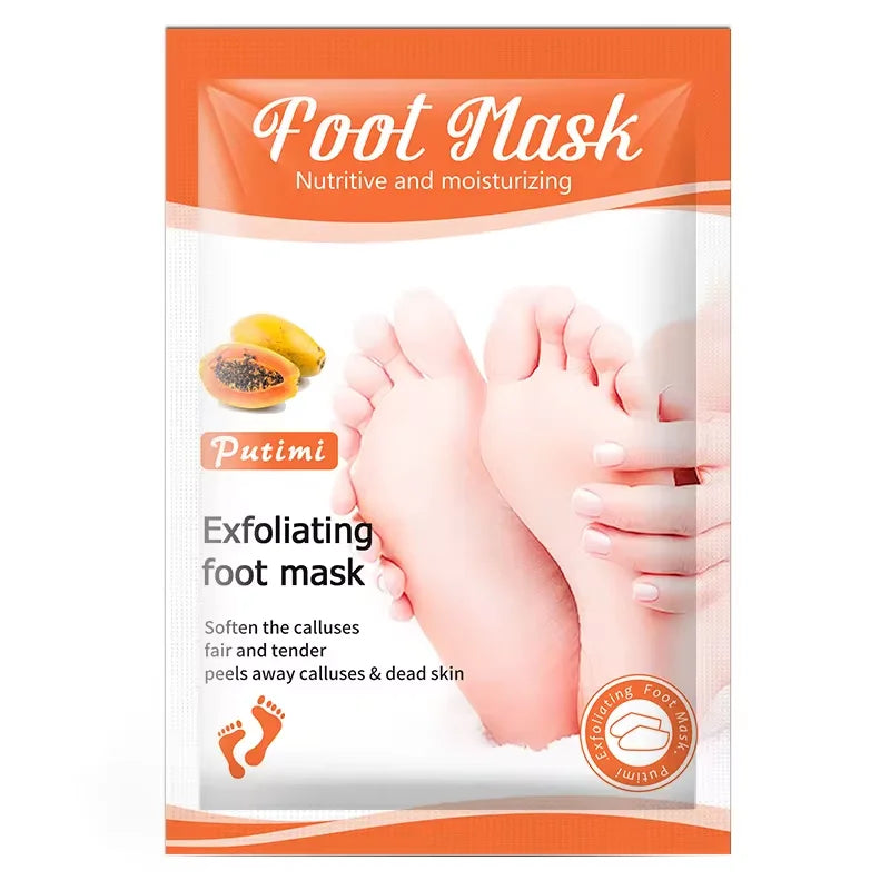 1 Pag = 1 Pair Honey Foot Mask For Remove Dead Skin Calluses Exfoliating Foot Mask Feet Cream Whitening Foot Spa Skin Care Tool B Papaya