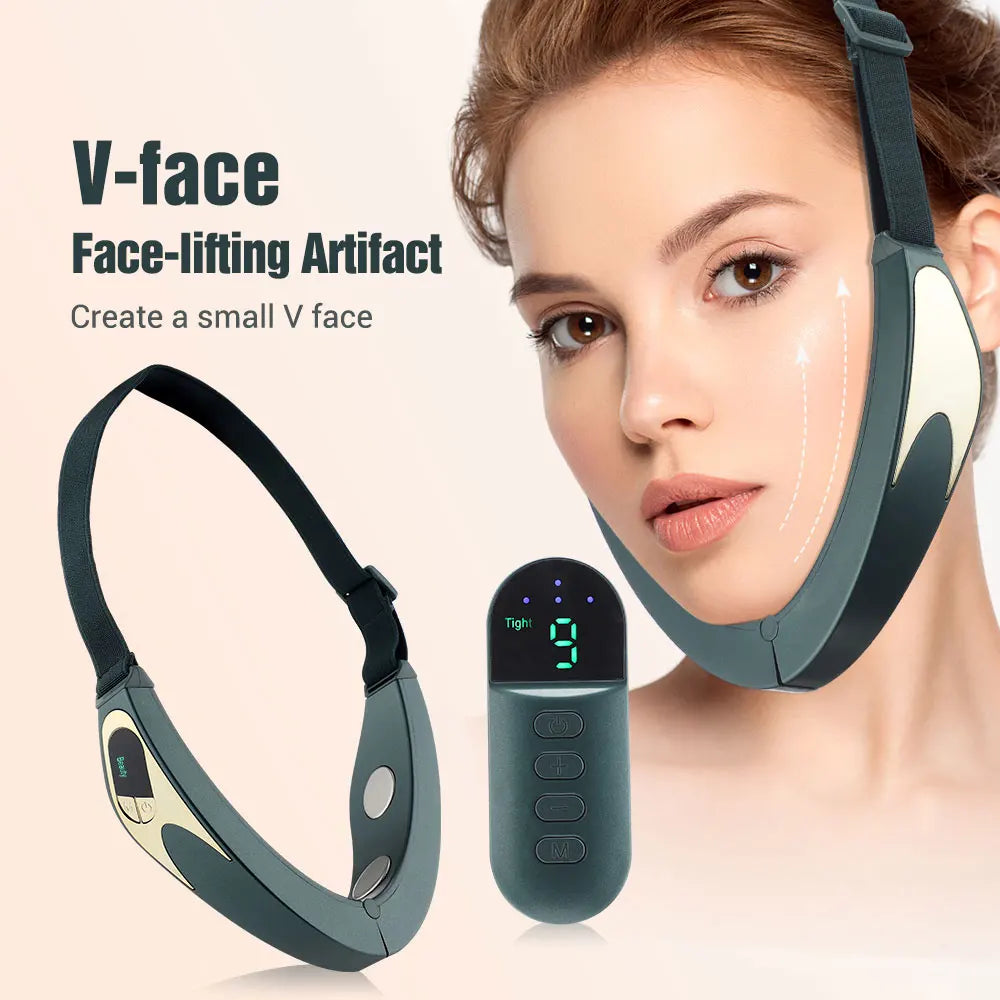 V Face Facial Massager, Intelligent Beauty Household Facial Massager, V-shaped Facial Lifting Firming Belt, Double Chin Reduce