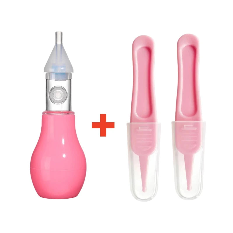 Silicone Nasal Aspirator for Baby Suction Pump Nose Cleaner Children Kids Soothing Nose Cleaning Device Nasal Cleaning Tools 3pcs B