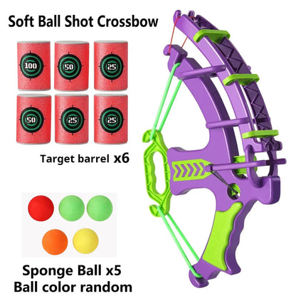 Catapult Toys Bow and Arrow Children's Parent-child Indoor and Outdoor Shooting Toys Target Children's Shooting Toys Purple a set CHINA