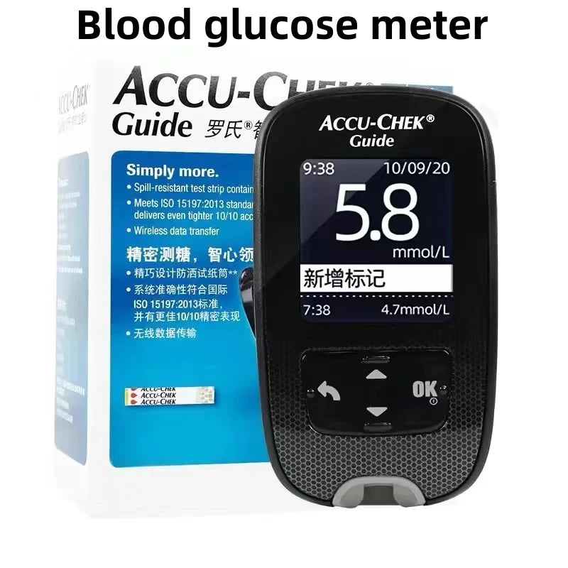 ACCU Chek Guide Blood Glucose Accu Chek Glucose Test Strips & Lancets Sets Blood Glucose meter Test Kit Free Blood Taking Needle