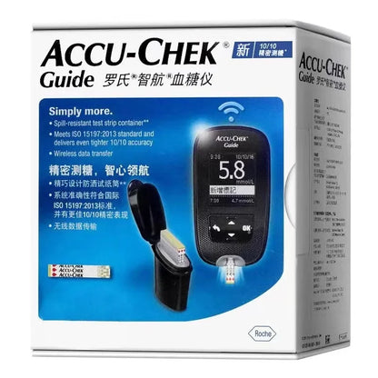 ACCU Chek Guide Blood Glucose Accu Chek Glucose Test Strips & Lancets Sets Blood Glucose meter Test Kit Free Blood Taking Needle