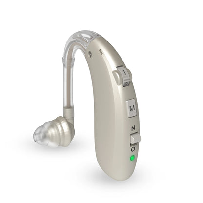 Rechargeable Digital Hearing Aid Adjustable Tone 2024 Best Sound Amplifier Portable Deaf Elderly BTE Hearing Aids SILVER 1 PCS