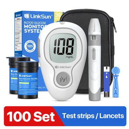 Blood Glucose Monitor G-425-1 50 Strips High-Precision+ Brightness 1 Blood Sugar Monitor 1 Lancing Device Diabetes Testing Kit