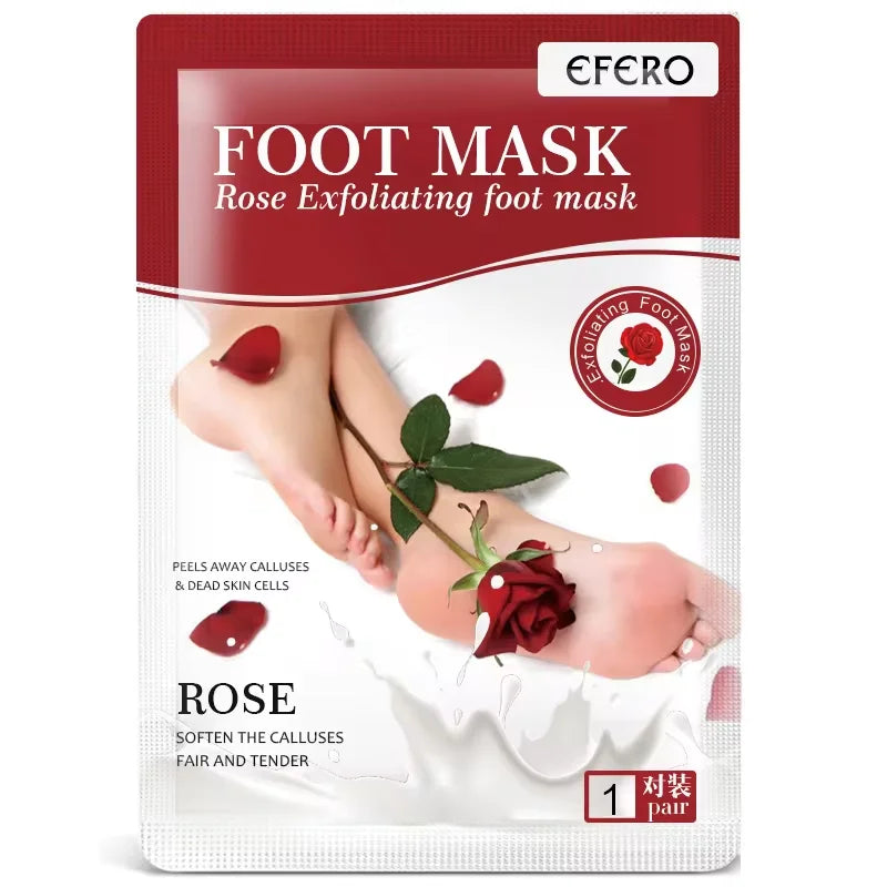 1 Pag = 1 Pair Honey Foot Mask For Remove Dead Skin Calluses Exfoliating Foot Mask Feet Cream Whitening Foot Spa Skin Care Tool A ROSE