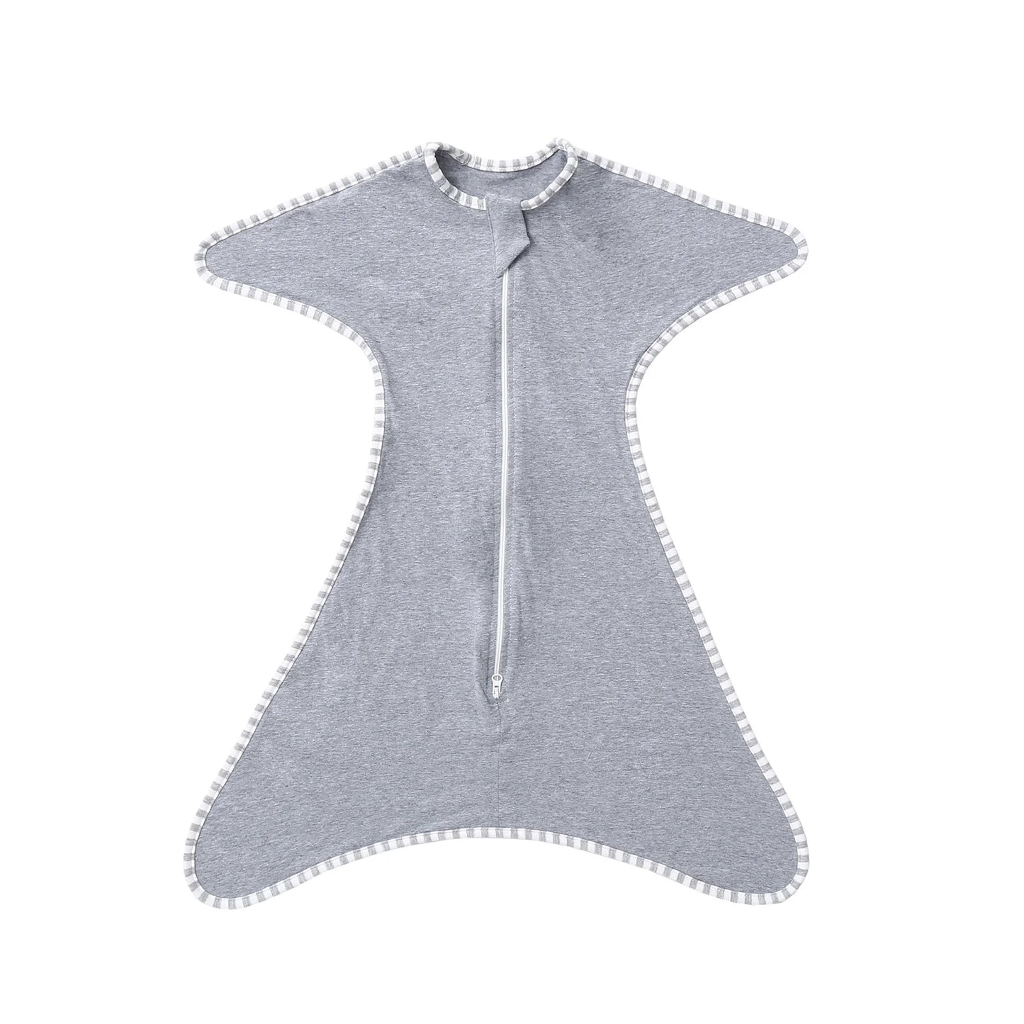 INSULAR Newborn Baby Sleeping Anti-shock Swaddle Bags Breathable Cotton Elastic Swaddle Sleeping Bag Baby Cotton Sleep Sleepwear Grey