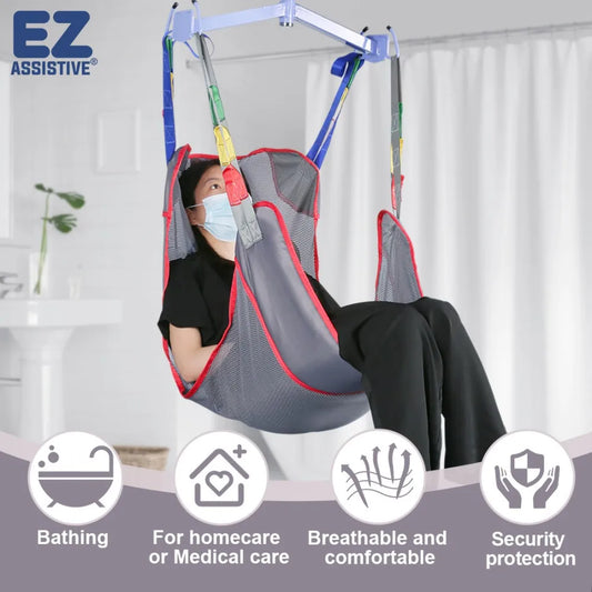 Ehucon Universal Full Body Patient Lift Sling Medical Hoist Sling for Bed Positioning Assist and Transfer Disabled