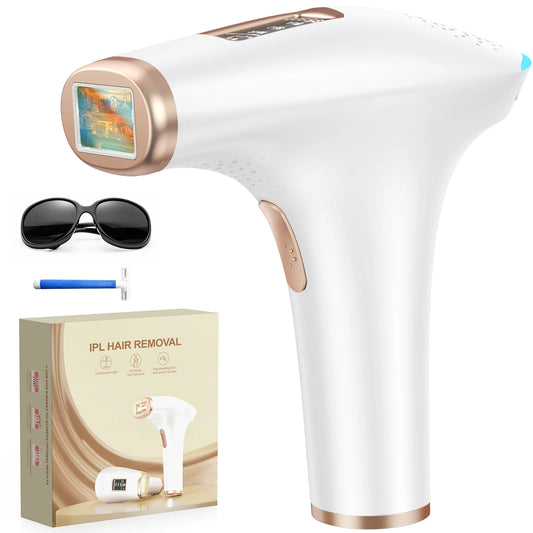 Updated Laser Hair Removal IPL Device 999900+ Flashes 21J Auto/Manual Mode for Men Women Facial Body Bikini in 4 Weeks Home Use