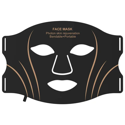7 Color LED Face Mask with Neck Wireless Portable Red Light Therapy for Anti-Aging, Wrinkles, Skin Rejuvenation, Home Use