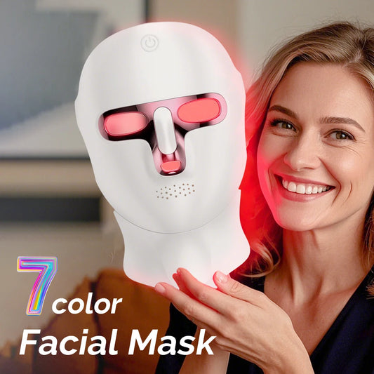7 Colors LED Face Neck Mask Rechargeable LED Photon Beauty Mask Machine Facial Lifting Skin Care Tool