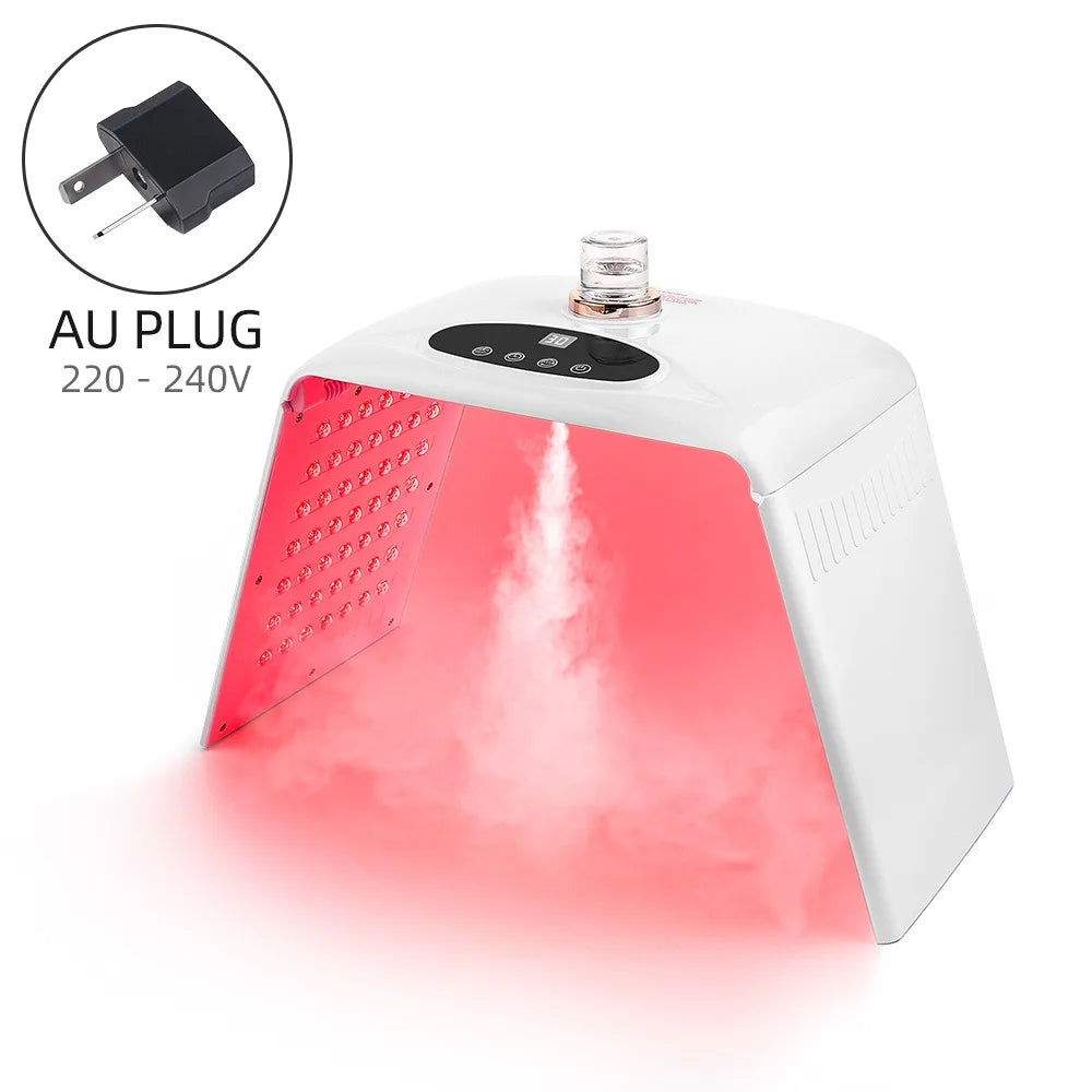 7 Colors LED Photon Machine With Nano Spray Skin Moisturizing Face Humidifier Nano Spray LED Facial Body SPA Skin Care Lamp AU PLUG(220V-240V)