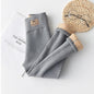 -20 Temperature Winter Girls Warm Trousers Leggings Kids Clothes 3-14 Very Thick Pants For Girls Children Cotton-padded Trousers Light grey
