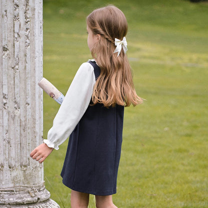Dave Bella Children's Apring Autumn Dress Sweet Girl's Long Sleeve Princess Dress Fake Two Piece Party Outdoor DK3254322