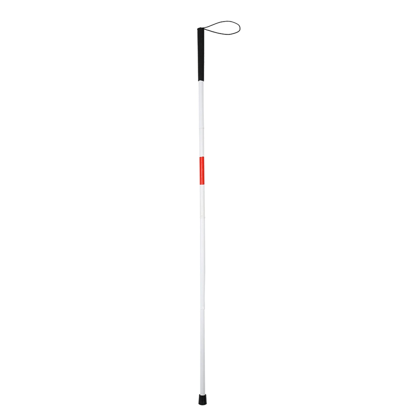 Walking Cane Portable Anti-Shock Guide Walking Stick Blind Cane Reflective Red And White For Outdoor For Blind Visual Impaired 1pcs