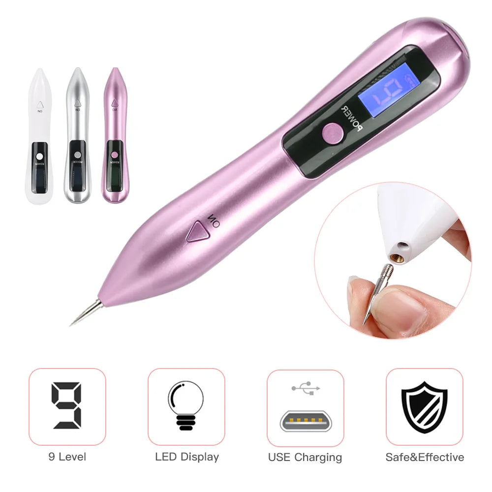 Portable 9 Levels Laser Plasma Pen Remove Pen Wart Remover Tattoo Remover Instruments Skin Tag Removal Spot Beauty Care Tool