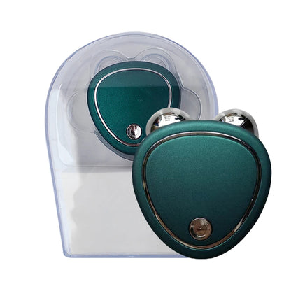 EMS Face Lifting Machine Facial Massager Microcurrent Roller Skin Tightening Rejuvenation Beauty Charging Facial Anti Wrinkle Green