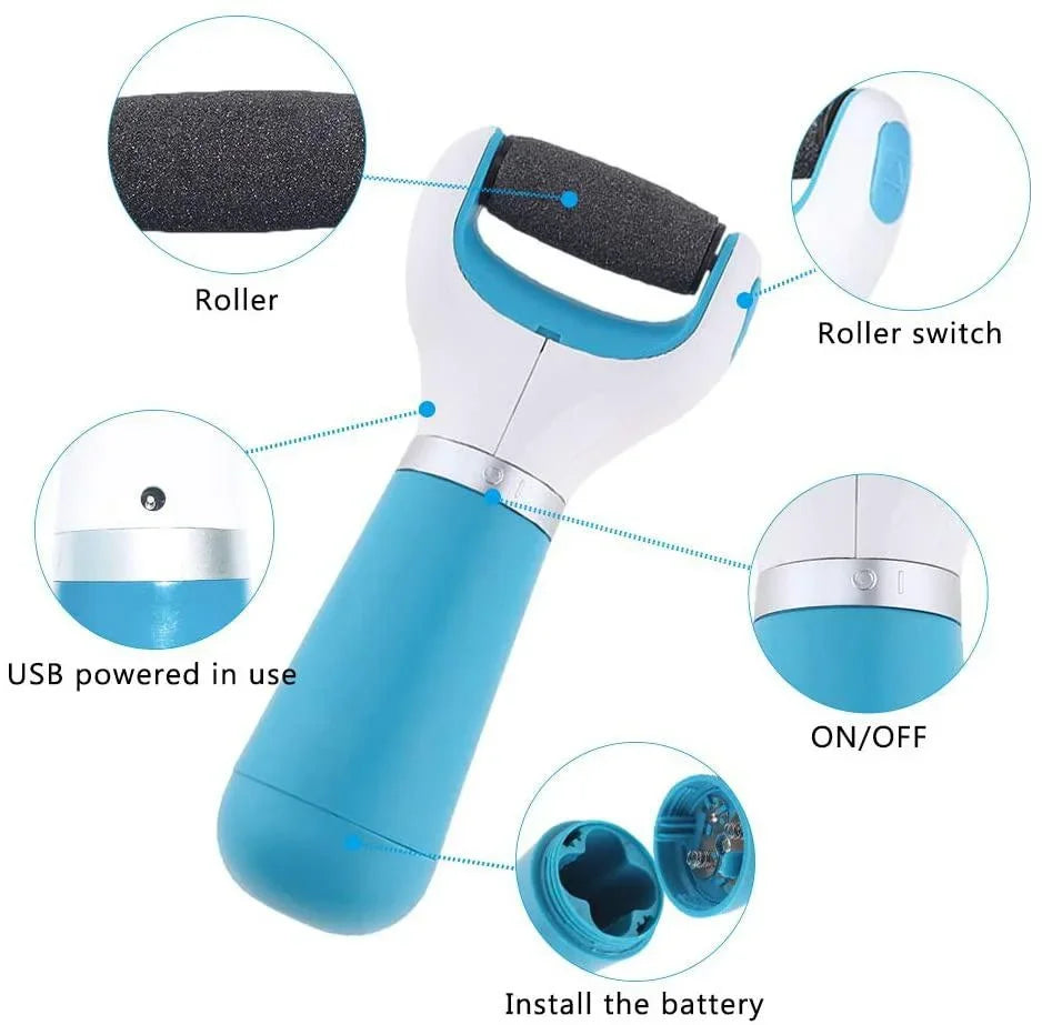 Electric Foot Care Machine Pedicure Exfoliator Callus Remover Dead Skin Tool Rechargeable Foot File Grinder for Soft Smooth Feet