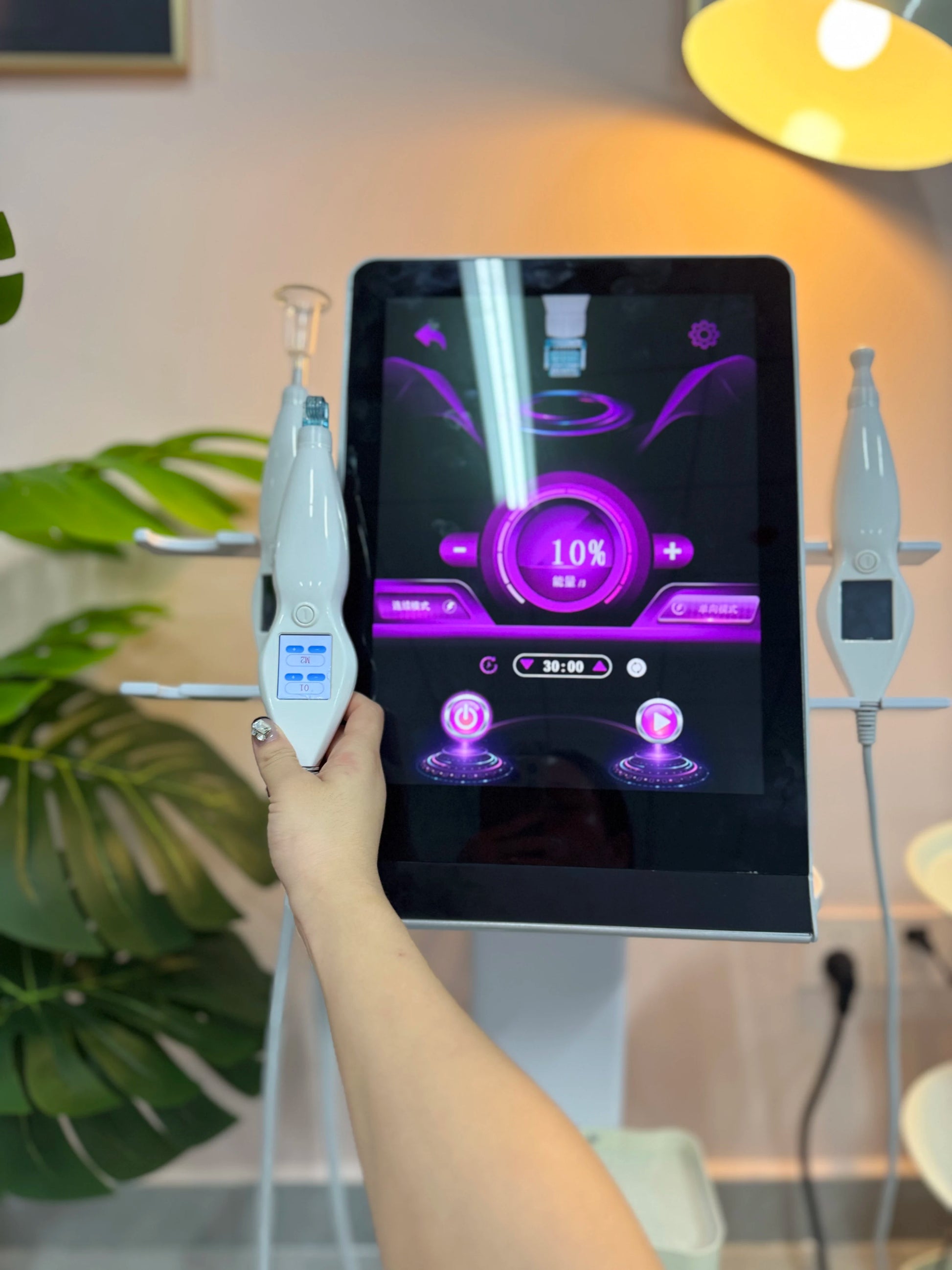 Newest Cold and Hot Plasma Diamond Stamp Ozone Plasma Skin Rejuvenation Anti-aging Facial Care Beauty Machine