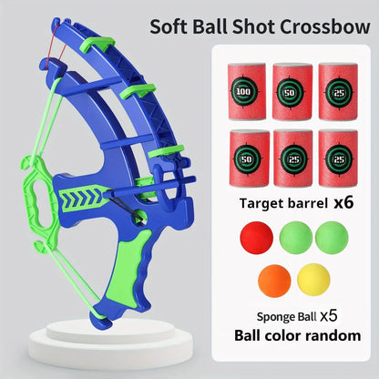 Catapult Toys Bow and Arrow Children's Parent-child Indoor and Outdoor Shooting Toys Target Children's Shooting Toys Blue a set CHINA