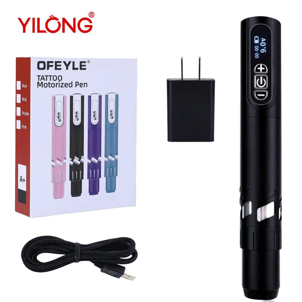 New 2pc Battery Tattoo Pen Wireless Power Tattoo Machine Professional Pen Tattoo Machine Makeup For Professionals And Beginners 1 battery