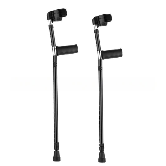 Lightweight Adjustable Forearm Crutches - Ergonomic Height-Control Arm Support with Non-Slip Handle for Mobility Assistance