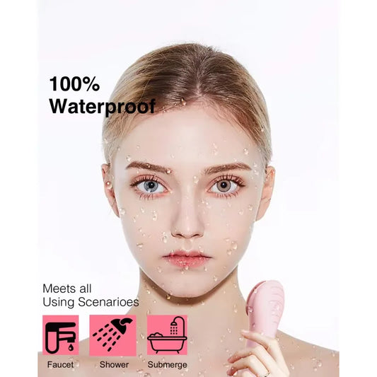 Electric Silicone Face Washing Brush Massage for Skin Tightening Pore Cleansing Facial Beauty Device