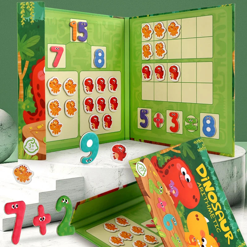 Kids Math Arithmetic Magnetic Stickers Digital Decomposition Arithmetic Montessori Games Baby Early Learning Education Toys WHITE