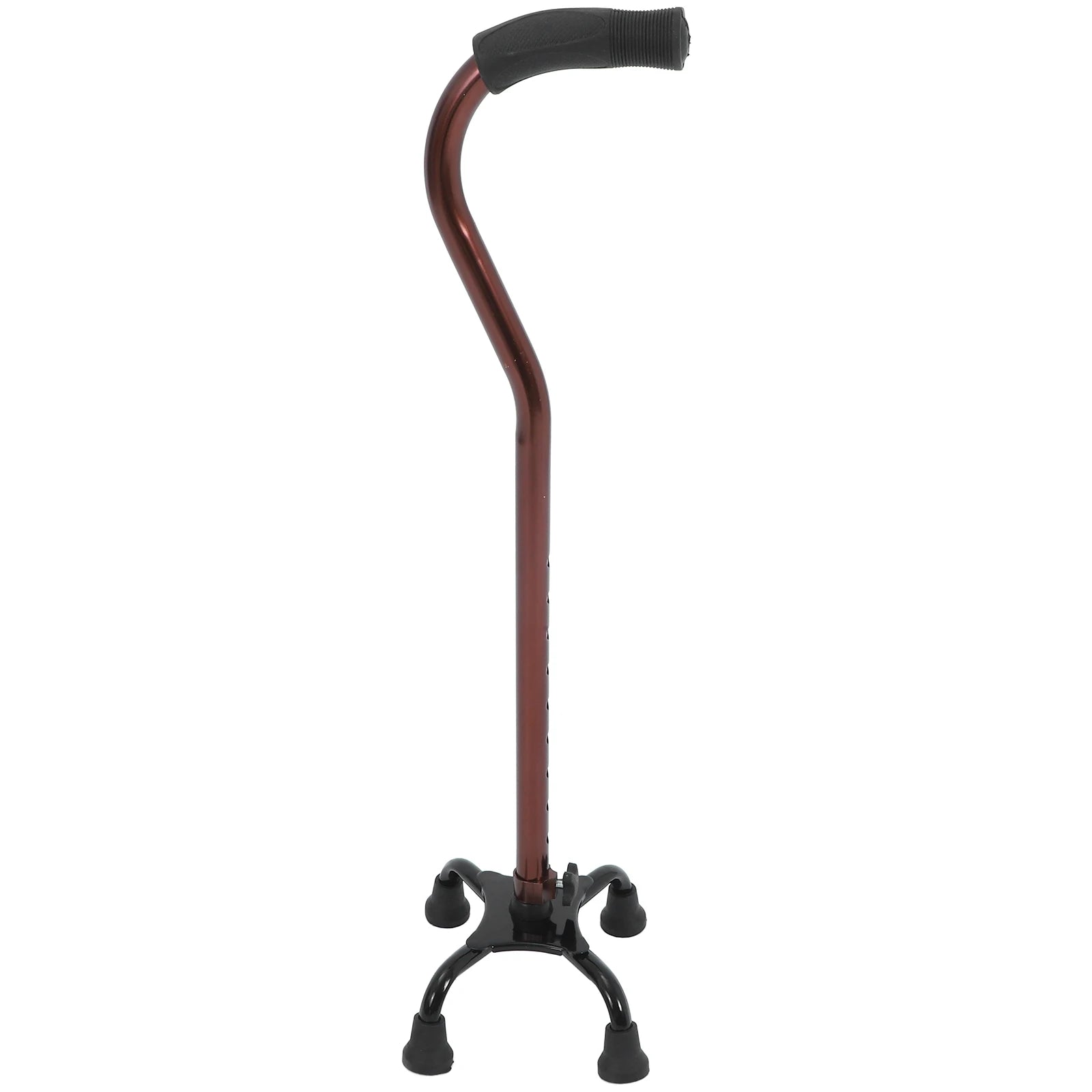 Four-Leg Walking Cane Aluminum Alloy Anti-Slip Senior Disabled Elderly Support Sturdy Steel Pipe Polished Comfort Handle