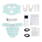 Facial LED Mask with Neck 8 Colors Red Light Near Infrared Therapy Beauty Mask Anti Aging Skin Rejuvenation Lifting Whitening Green set nobox