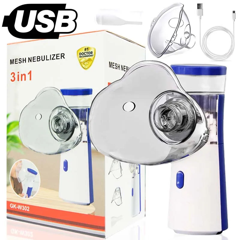 Medical Silent Mesh Nebulizer Handheld Asthma Inhaler Atomizer Children Health Care Mini Portable Nebulizer Humidifier Atomizer 2