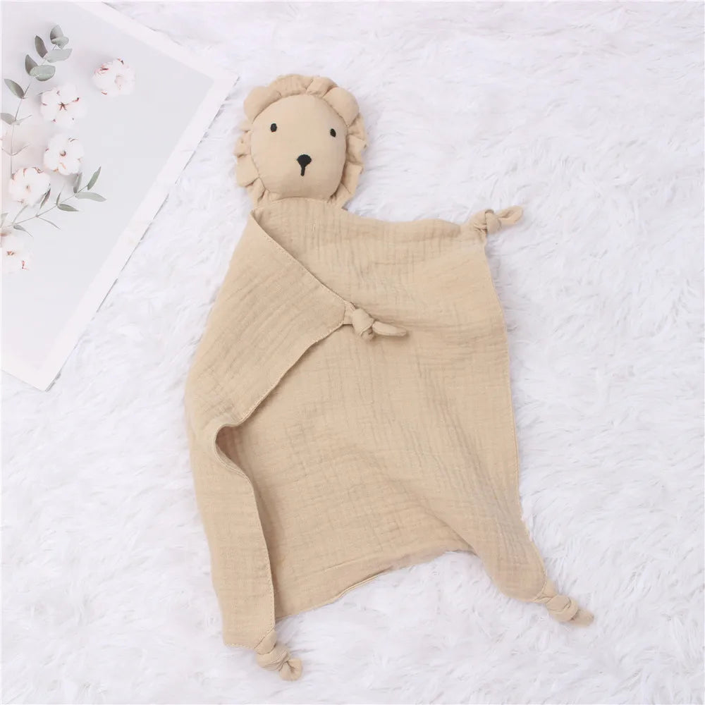 Baby Name Personalized Embroidered Baby Soother Appease Towel Bib Soft Absorbent Cloth Kids Sleeping Nursing Cuddling Blanket Khaki