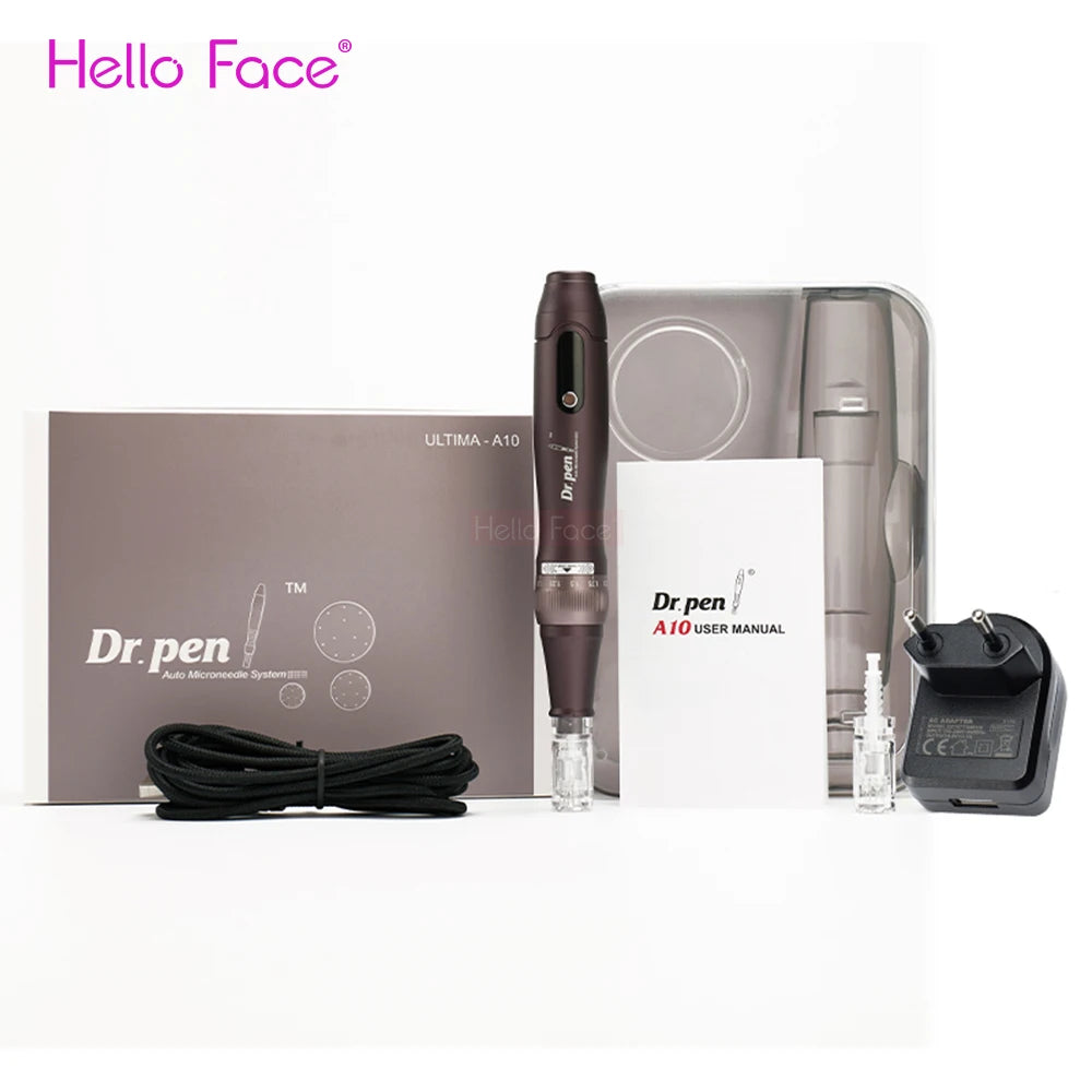 Dr pen Ultima A10 With 12 pcs Cartridge Wireless Derma Pen Skin Care Kit Microneedle Treatments Professionals Use Beauty Machine Dr pen EU only