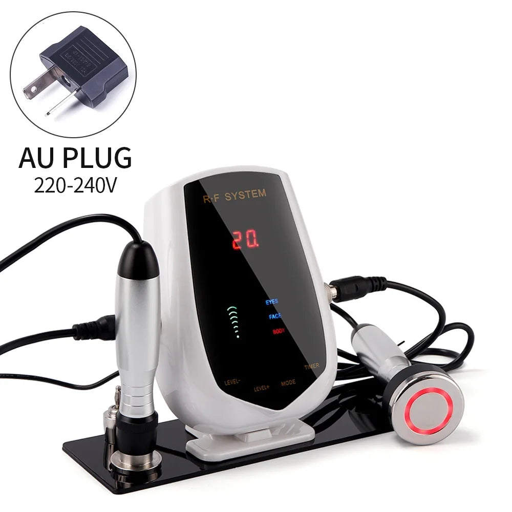 5MHz Radio Frequency RF Lifting Machine RF Facial Device Face Body Eye Tripolar RF Machine Skin Tightening Remove Neck Wrinkle AU PLUG (220-240V)
